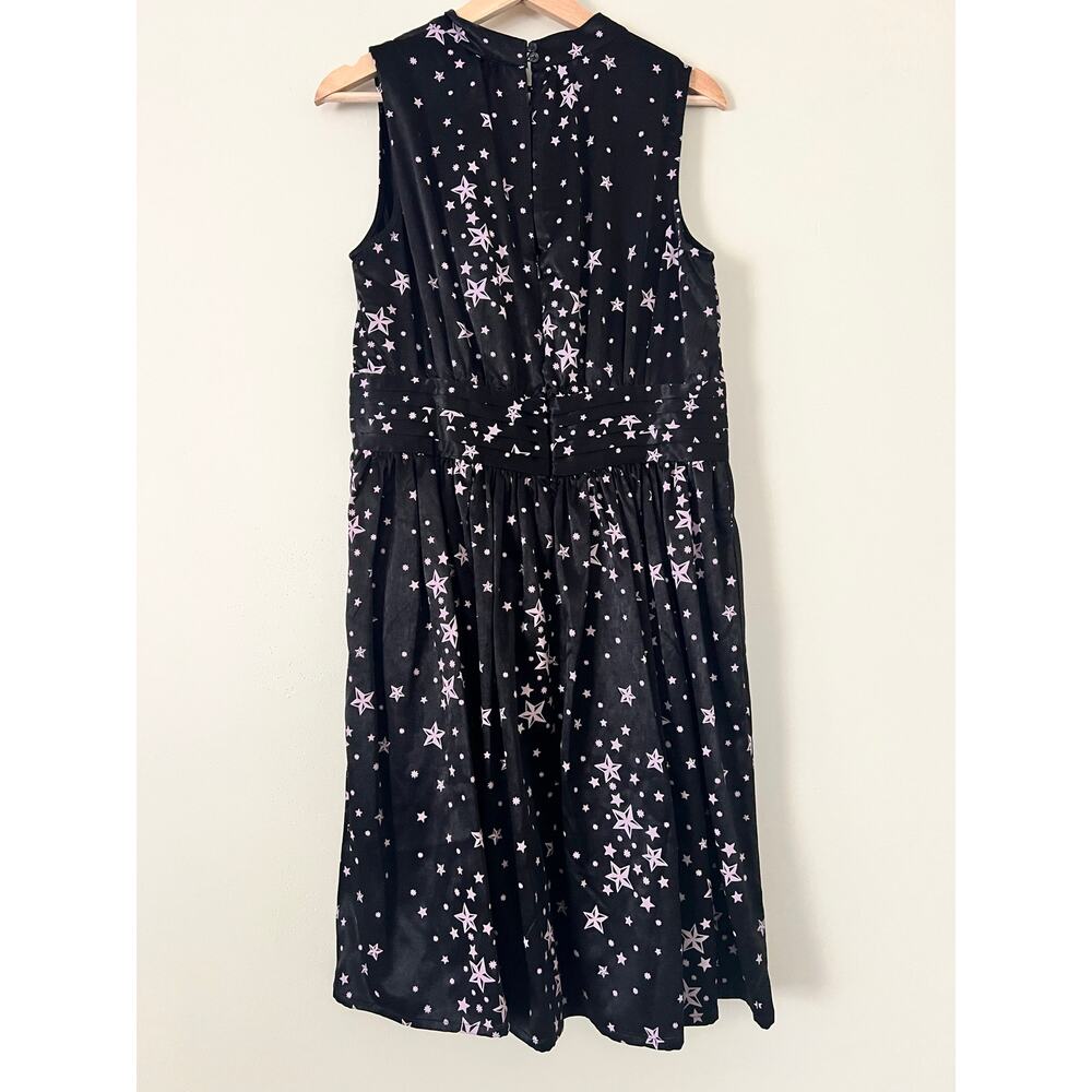 NWT Harkel Stars Party Women's Dress Black Shiny Cocktail Vintage Retro Mod 10 - Picture 7 of 7